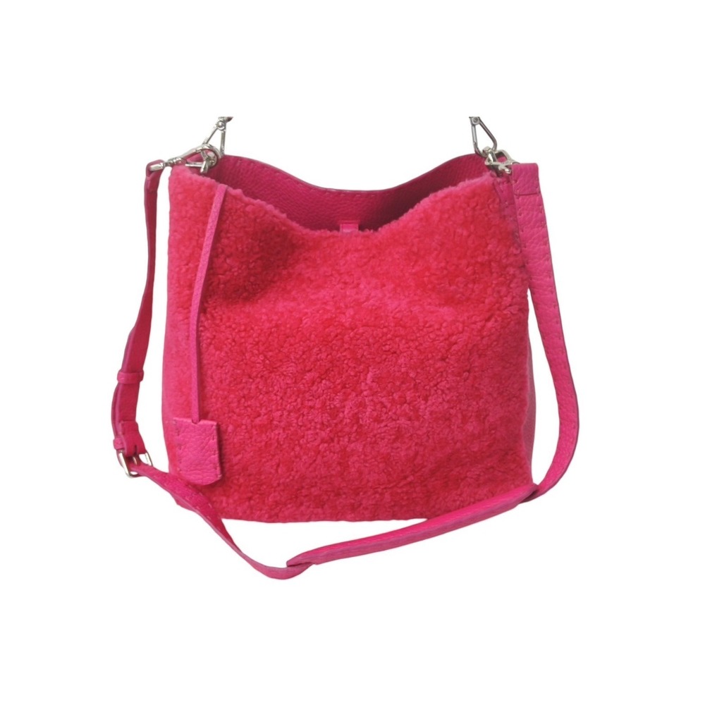 Fendi Pink Leather Mouton Bag Shoulder Handbag